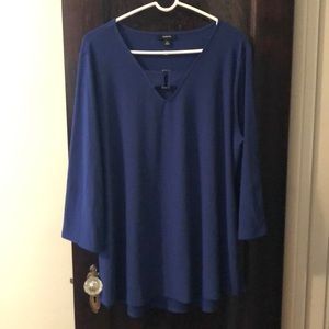 Alfani Blue Top - 2X